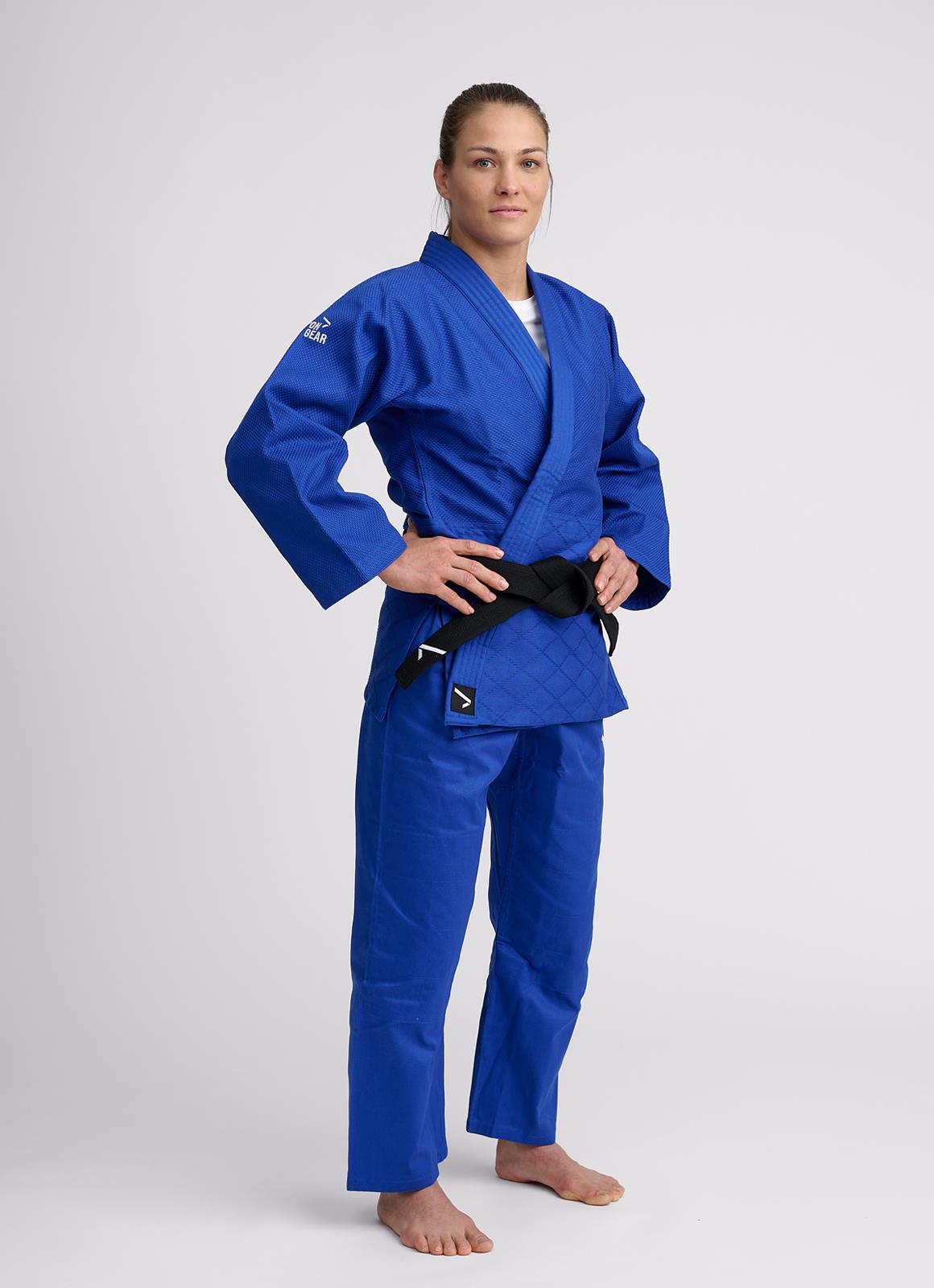 Judoanzug Ippon Gear® Basic 2 weiß/blau 130-200 Perfekter Allrounder