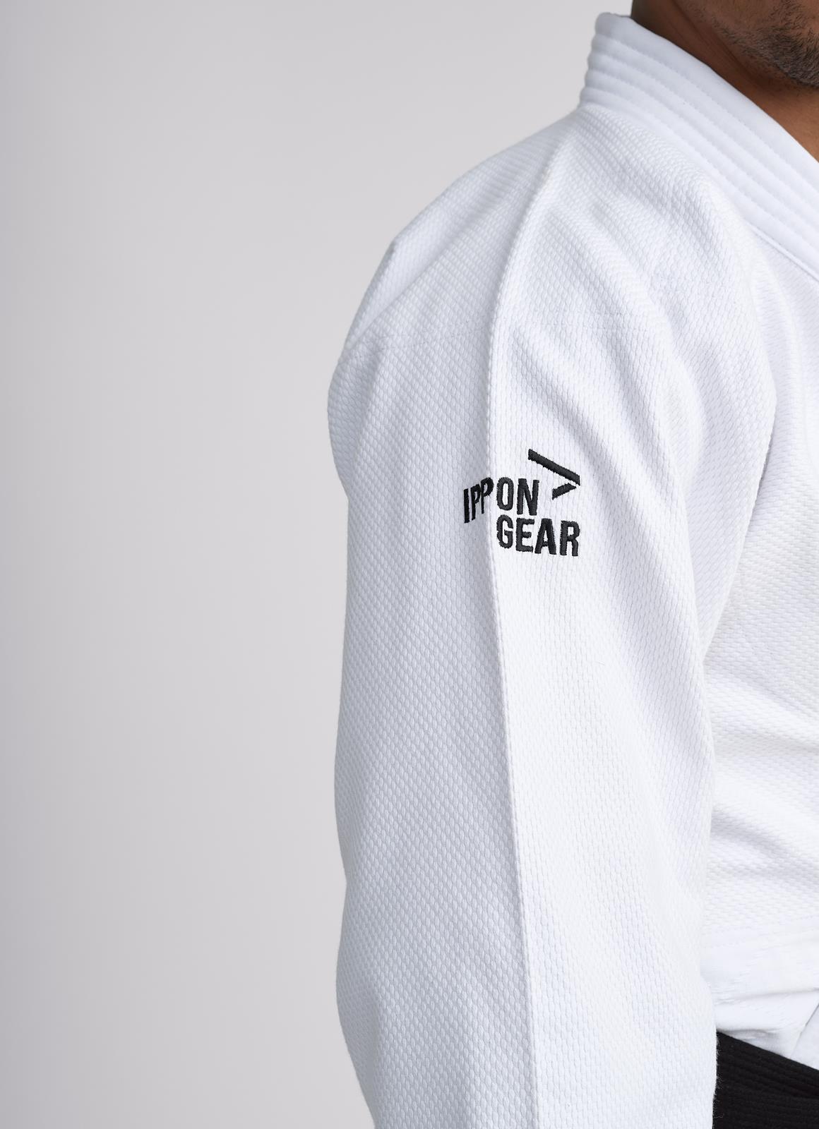 Judoanzug Ippon Gear® Basic 2 weiß/blau 130-200 Perfekter Allrounder