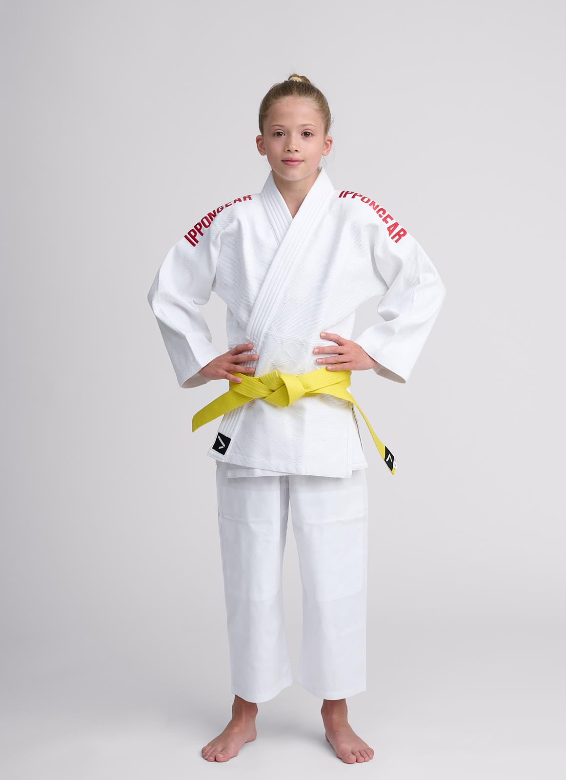 Judoanzug Ippon Gear® NXT, weiß, verschiedene Schulterstreifen, Größen 100-160