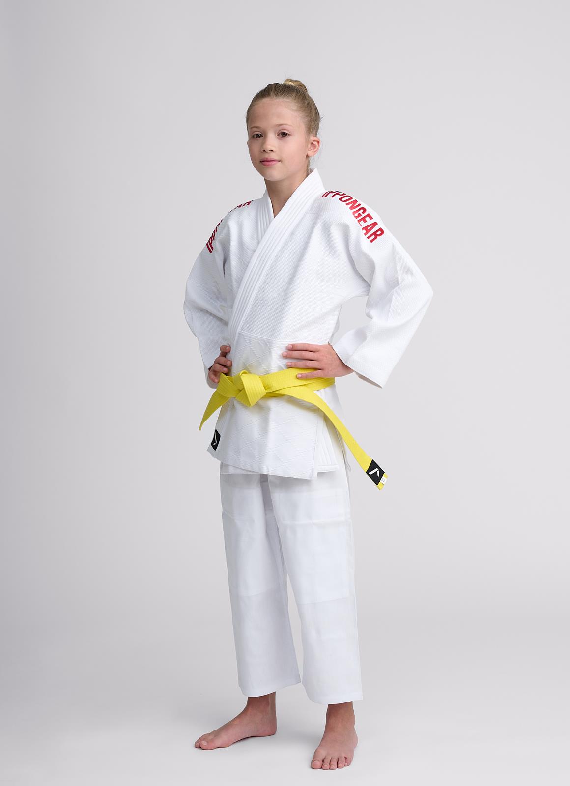 Judoanzug Ippon Gear® NXT, weiß, verschiedene Schulterstreifen, Größen 100-160