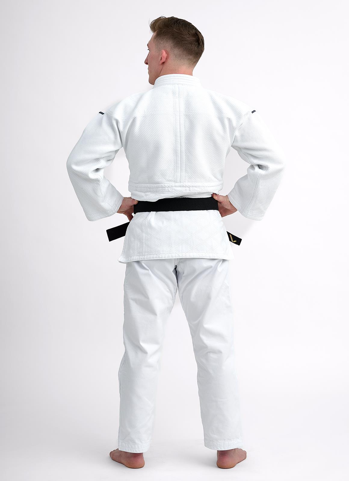 Judojacke Ippon Gear ® Ultralight weiß/blau/slim 130-190
