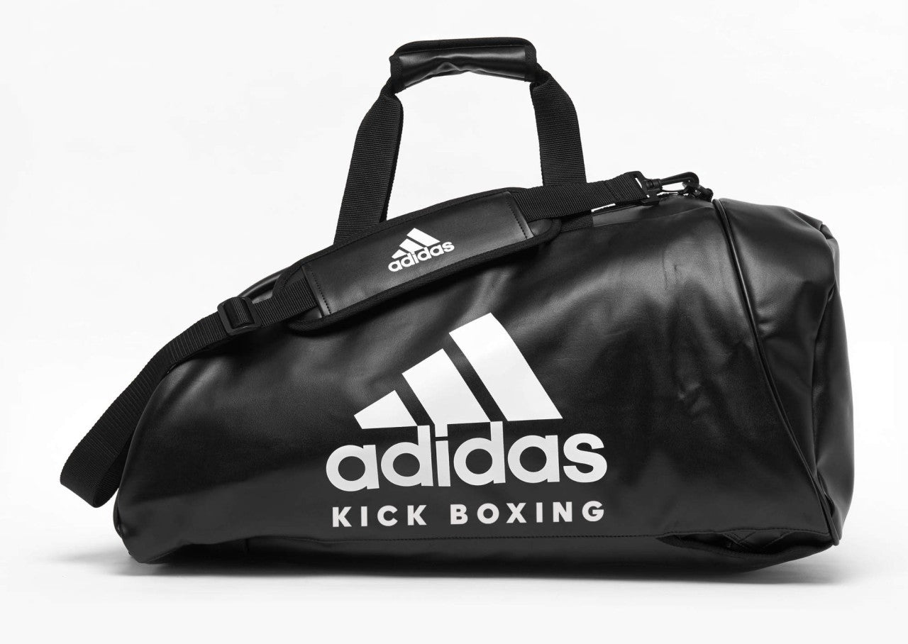 Kampforttasche mit Aufdruck, adidas® Sporttasche 2 in 1 Bag, M/L schwarz, Big Zipper