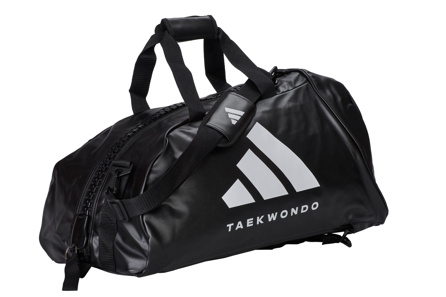 Kampforttasche mit Aufdruck, adidas® Sporttasche 2 in 1 Bag, M/L schwarz, Big Zipper