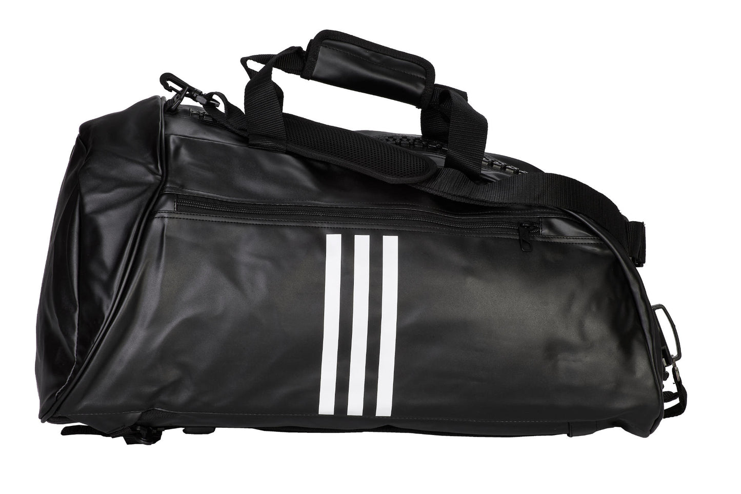 Kampforttasche mit Aufdruck, adidas® Sporttasche 2 in 1 Bag, M/L schwarz, Big Zipper