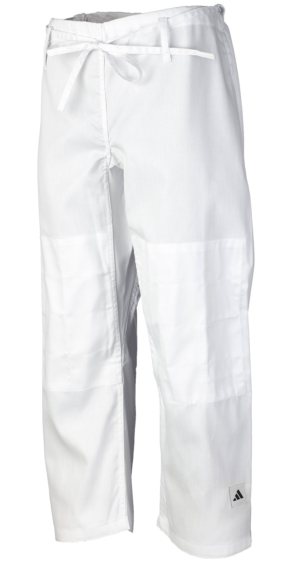 Judoanzug adidas® Club Gi J350, weiß/blau 120-180, schwarze Streifen