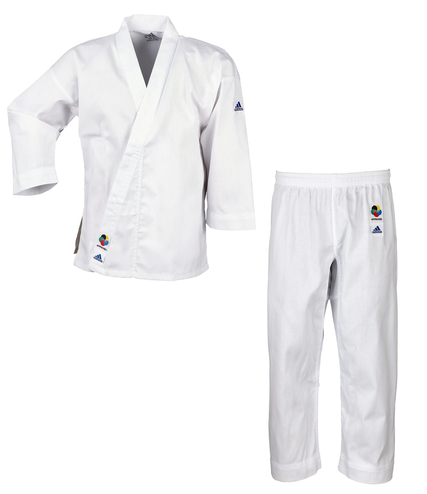 adidas® Karateanzug Evolution Kids 2 in 1 K200E, Doppelgröße, mit Gürtel 100-190
