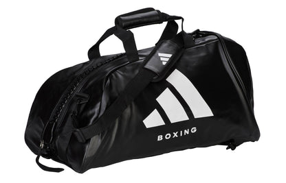 Kampforttasche mit Aufdruck, adidas® Sporttasche 2 in 1 Bag, M/L schwarz, Big Zipper
