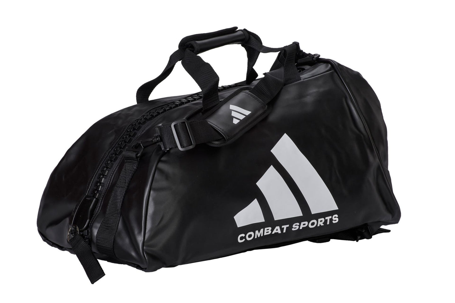 Kampforttasche mit Aufdruck, adidas® Sporttasche 2 in 1 Bag, M/L schwarz, Big Zipper