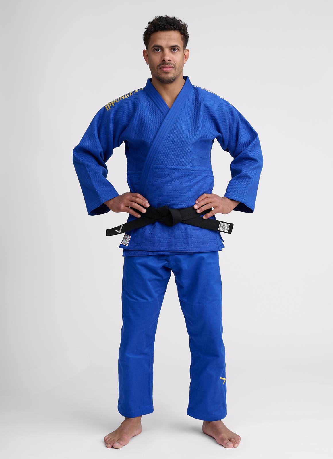 Judojacke IJF Ippon Gear ® Legend 2 weiß/blau/slim 145-205
