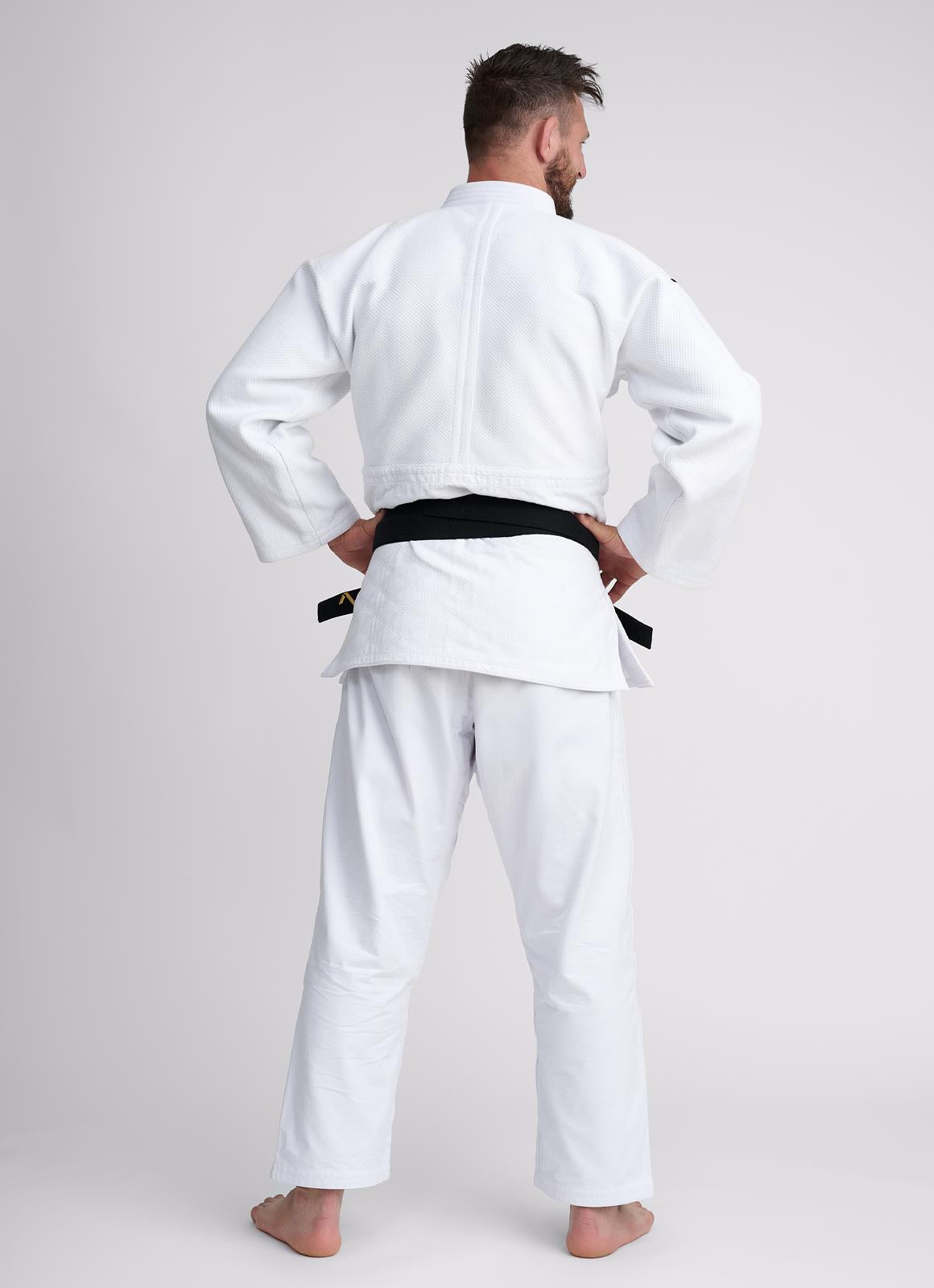 Judojacke IJF Ippon Gear® Olympic 2 weiß/blau/slim/ 145-200