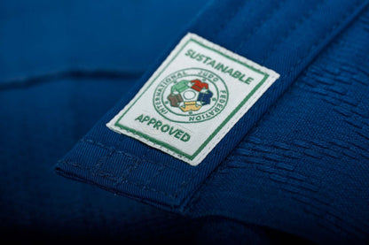 Judojacke adidas® CHAMPION III IJF weiß/blau//slim 160-190