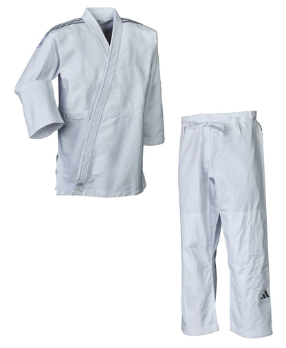 Judoanzug adidas® Contest, Training + Wettkampf, blau/weiß, 650 g/m², 150-200