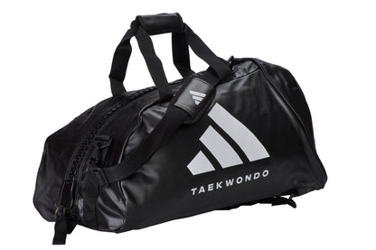 Kampforttasche mit Aufdruck, adidas® Sporttasche 2 in 1 Bag, M/L schwarz, Big Zipper