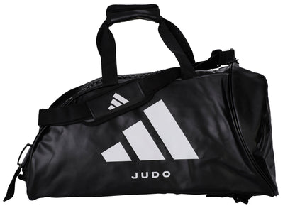 Kampforttasche mit Aufdruck, adidas® Sporttasche 2 in 1 Bag, M/L schwarz, Big Zipper