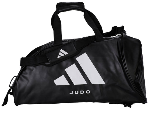 Kampforttasche mit Aufdruck, adidas® Sporttasche 2 in 1 Bag, M/L schwarz, Big Zipper
