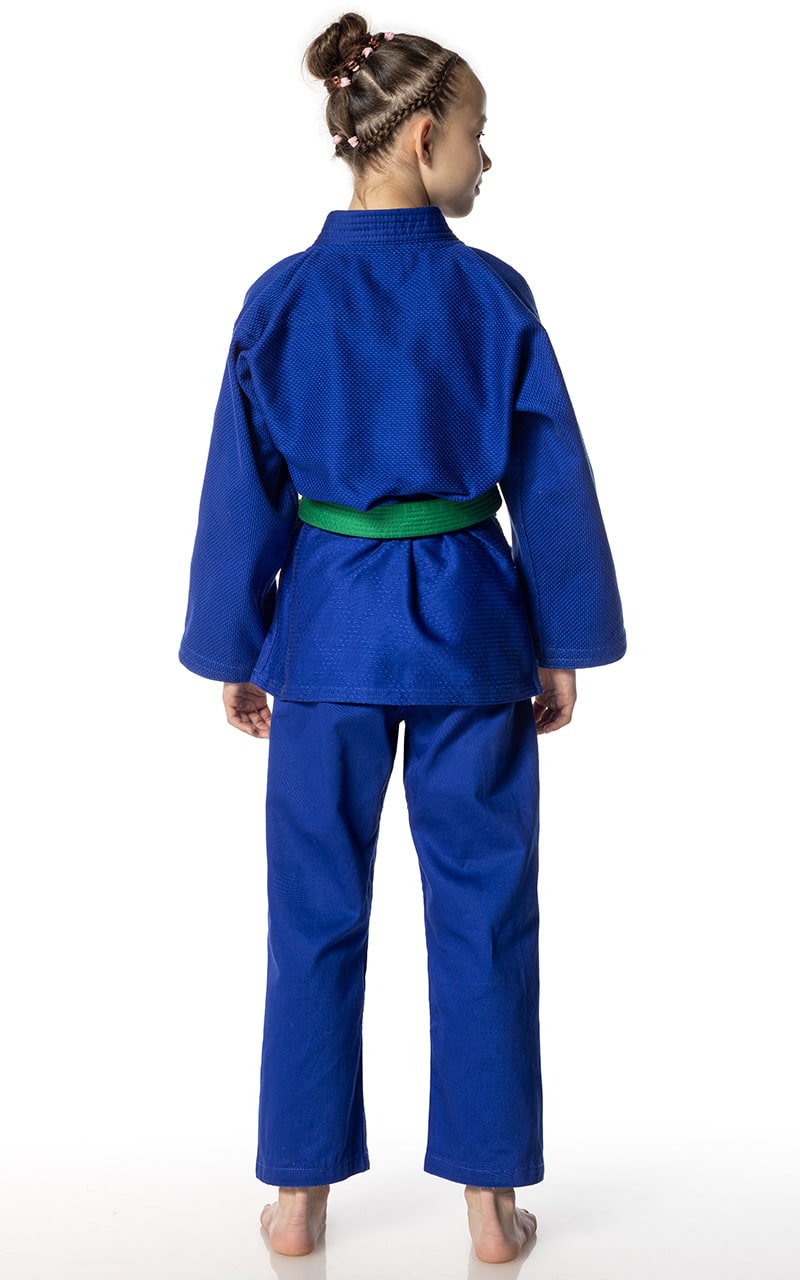 Judoanzug Dax®  Kids, 450 g/m², top Einsteigeranzug, hohe Qualität, 120-180, weiß/blau